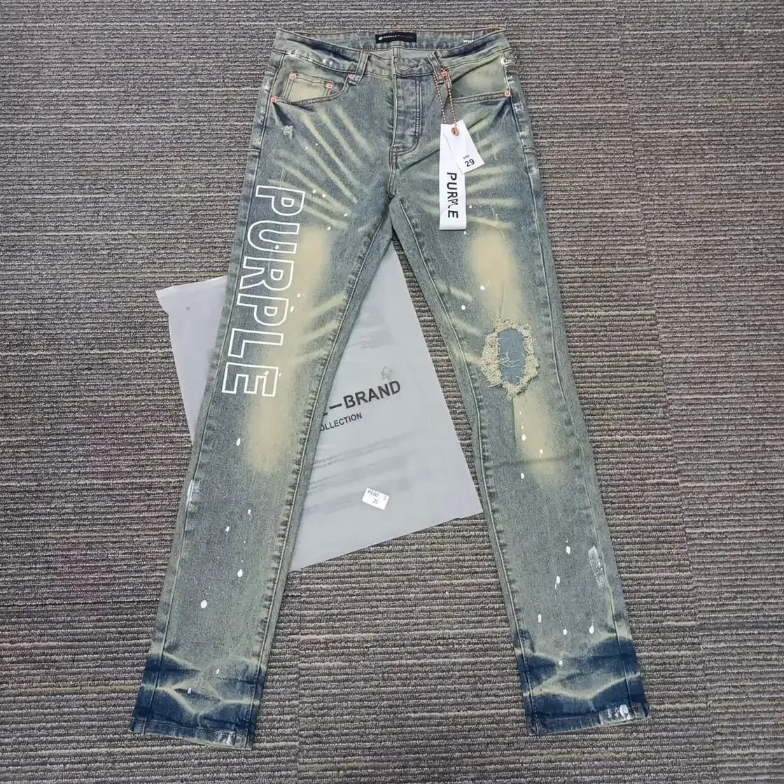 Hong Kong Style Hip Hop Mens Jeans Summer Letter Print High Street Trendy Long Pants Cool And Handsome Cross Border 251107