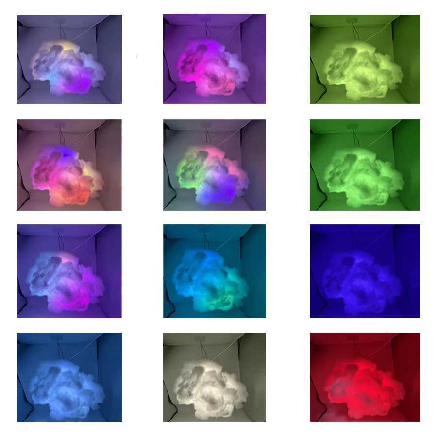 LED 3D Lightning Cloud Light Bluetooth Voice Control Remote USB Plug Dimmable Mood Decorative Night Light for Game Room W251107