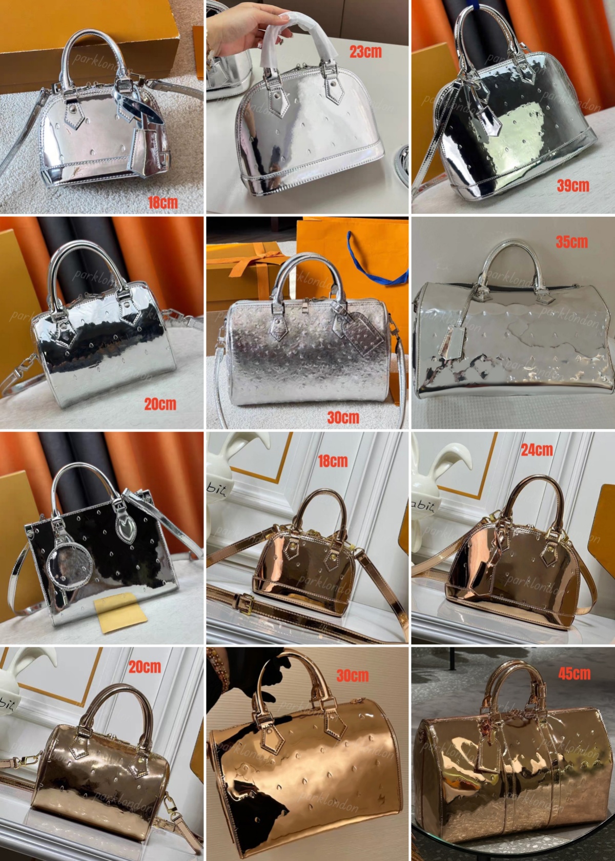 (pls order base on pic, not the written name) Fashion Designer Women's Boston Bag Shell Bag Luxury Purse Shoulder Crossbody Bag Tote Bag rose gold 33530 silver 33518