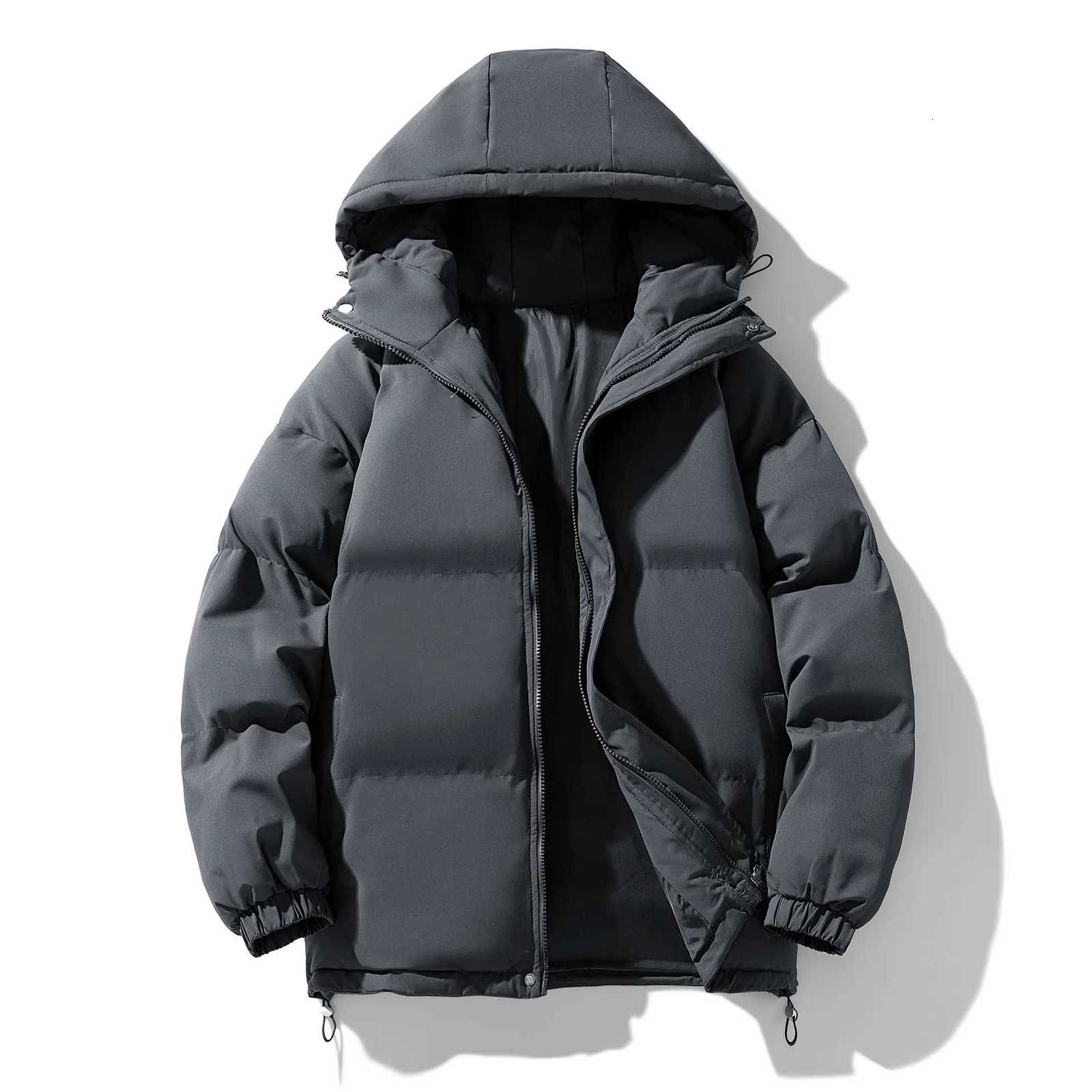 Autumn And Winter Warm Fashion Puffer Jacket Women High Neck Hooded Zipper Design Cotton-Padded CoatT251107