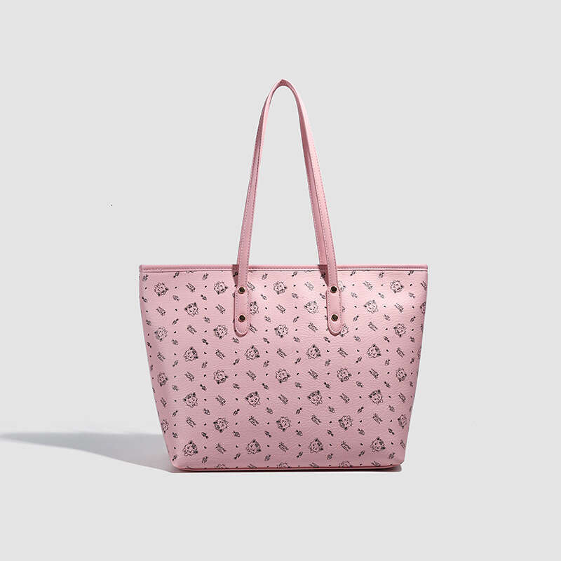 Designer Bag Printed PU Retro Tote Trendy Personality Daily Simple Shoulder Handbag New Women S