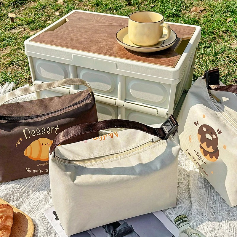 waterproof lunch box bag student picnic storage large capacity handbag 250401