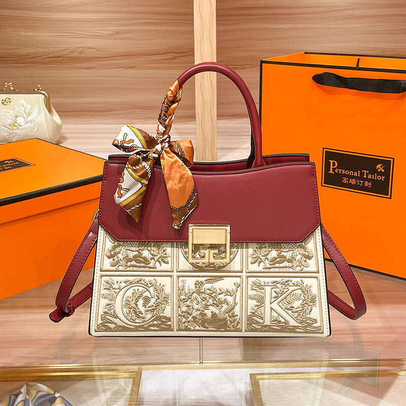 Designer Bag Embroidered Gift Newlywed Mother Red Wedding Elders And In Law Handbag Crossbody For Women