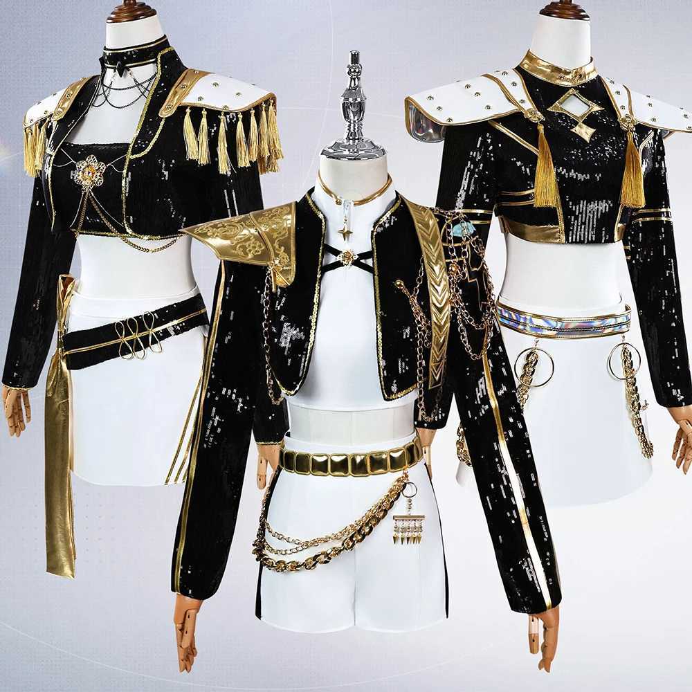 Designer baby 2026 Black Golden Rumi Zoey Mira Kpop Demon Hunters Cosplay Costume Girls Suit Kids Adult Halloween Party Role Playing Outfit Free Shipp