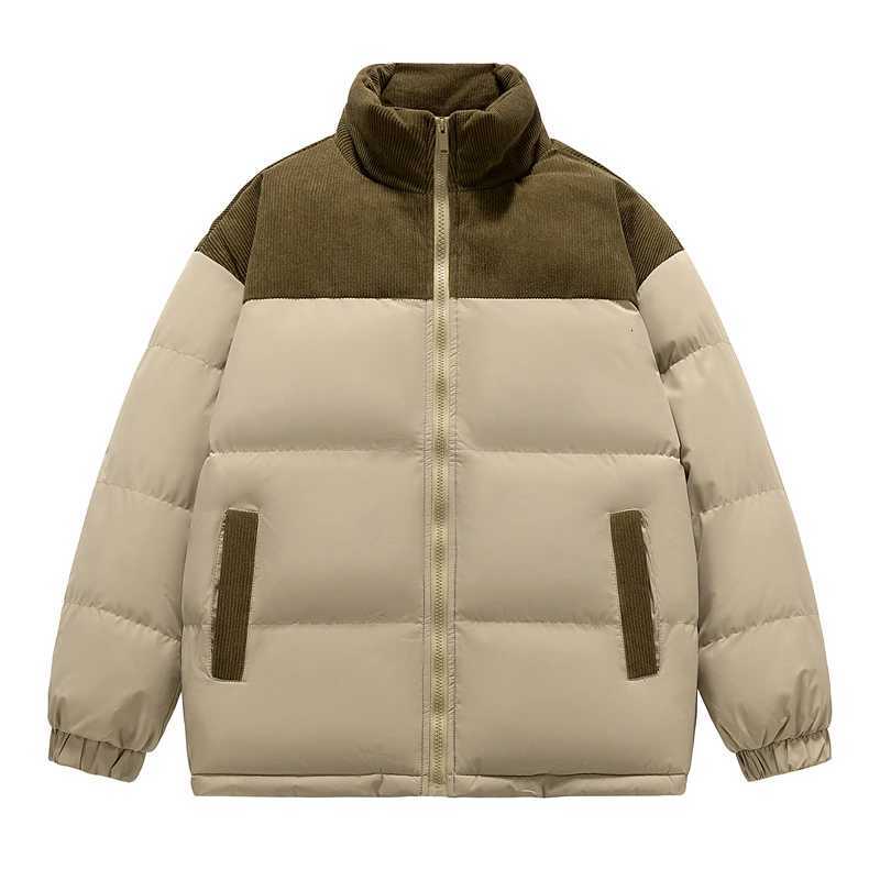 Autumn Winter Turtleneck Mens Clothing Zipper Pockets Long Sleeve Cardigan Coats Fashion Contrast Color Jackets Trendy TopsT251107