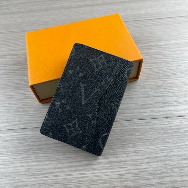 Top-quality Luxury Wallet Designer Card Holder Women Genuine Leather Passport Holder Brand Classic Old Flower Plaid Embossed Letter Designers Wallet Men