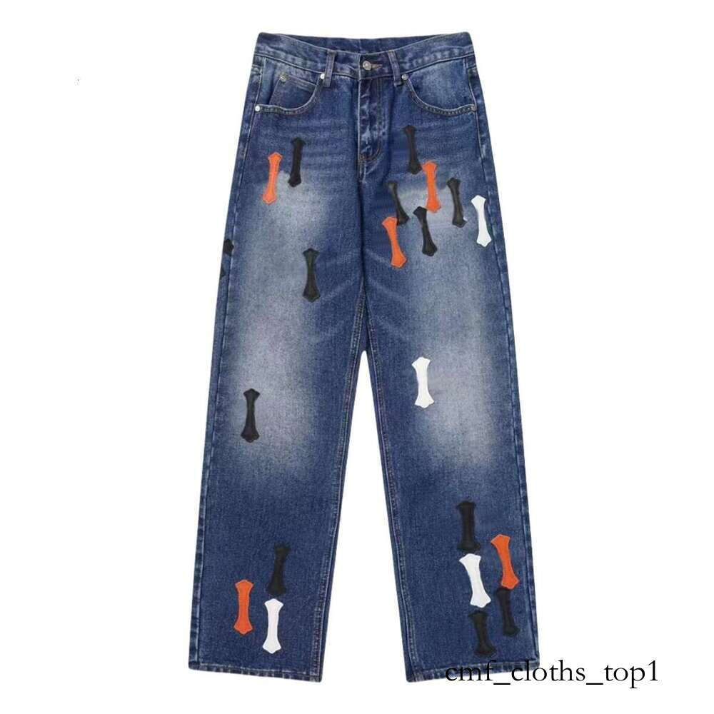 Designer Purples Chrome Jeans For Mens High Quality Cheome Pants For Men Fashion Splicing Jeans Ripped Denim Pants Luxury Hip Hop Distressed Men Women Jean 729