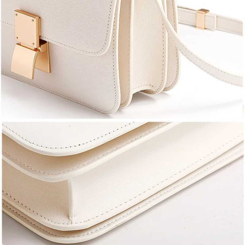 Women Shoulder Bag Female Split Leather Ins Vintage Messenger Lady Small Square Palm Texture Printing Box Flap Underarm Bag 2022W251107