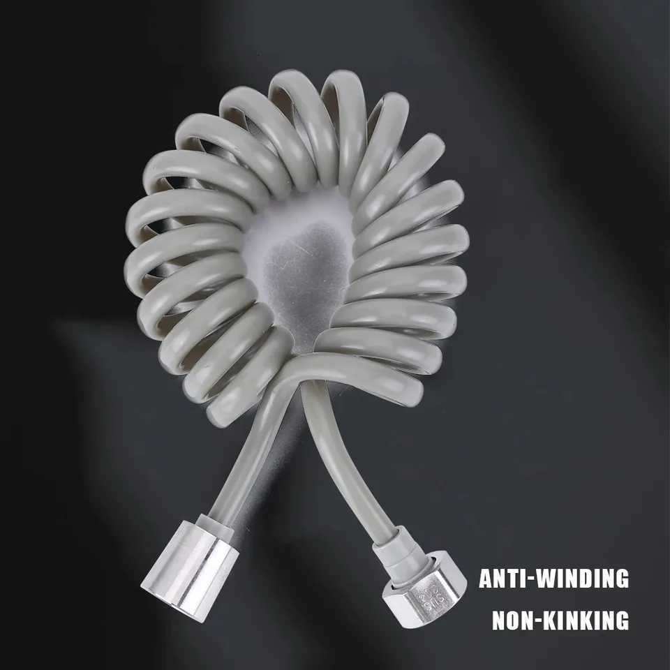 Plastic Water Toilet Bidet Sprayer ible Spring Shower Hose tube Telephone Line soft Hoses bathro Accessories Y251107