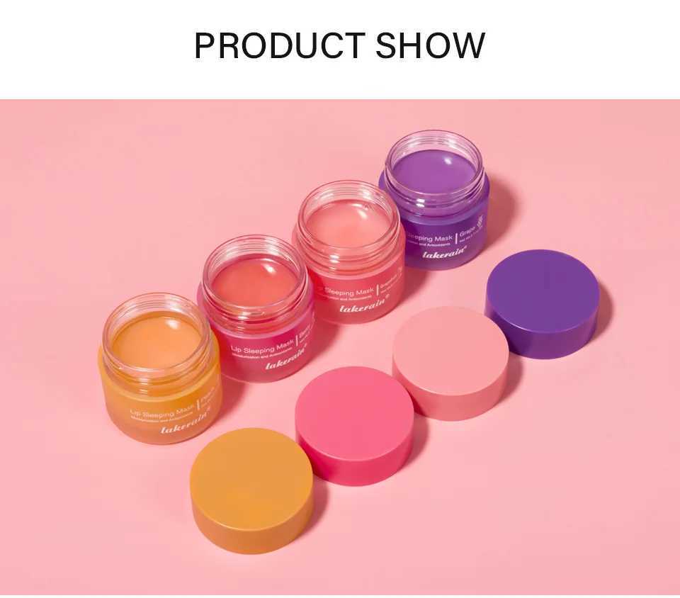 Lakerain 4-color sleeping lipstick reduces lip lines removes dead skin and naturally enhances compound moisturizing and hydration W250407