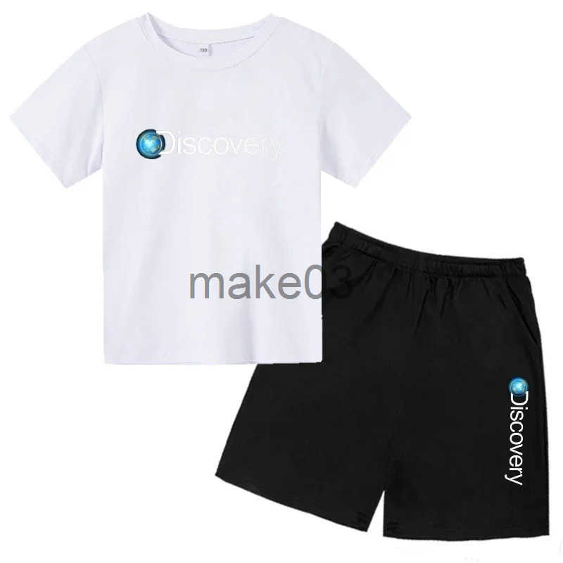 Childrens Sprsummer 2-piece set street clothing for boys girls aged 4-13 childrens t-shirts and shorts J250403