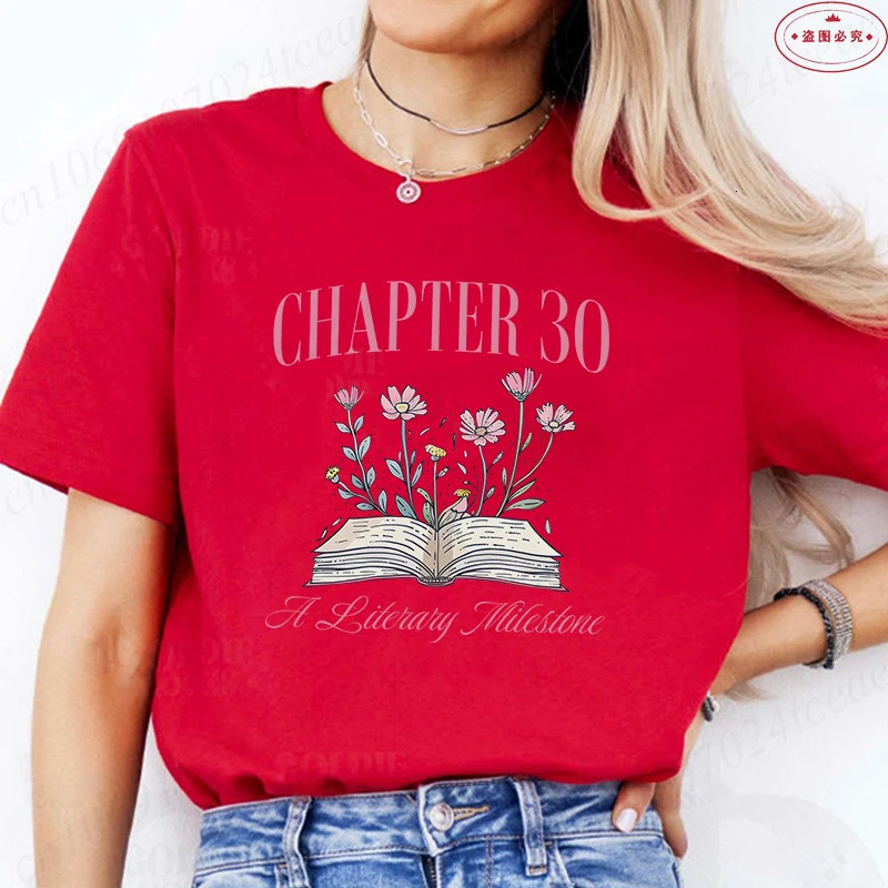 Womens Tshirt 30th Birthday Gift Chapter 30 Party Y2k Top Short sleeved Aesthetic Clothing 250407