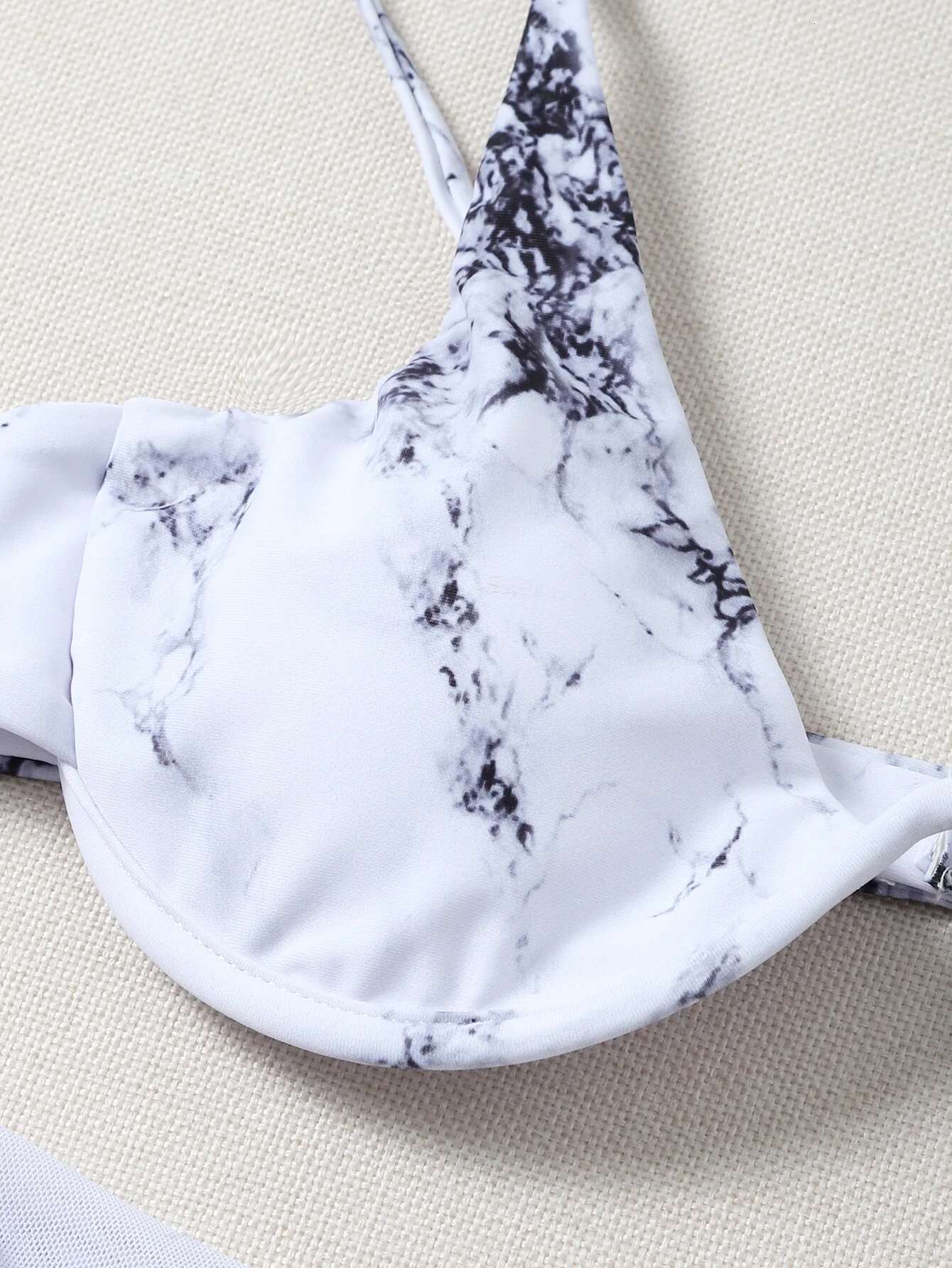 Dongdumaoyi Sexy Marble Print Bikini Women Push Up Bra Underwire Piece Swimsuit Brazilian Beach Bathing Suit Swimwear Swimming Suits
