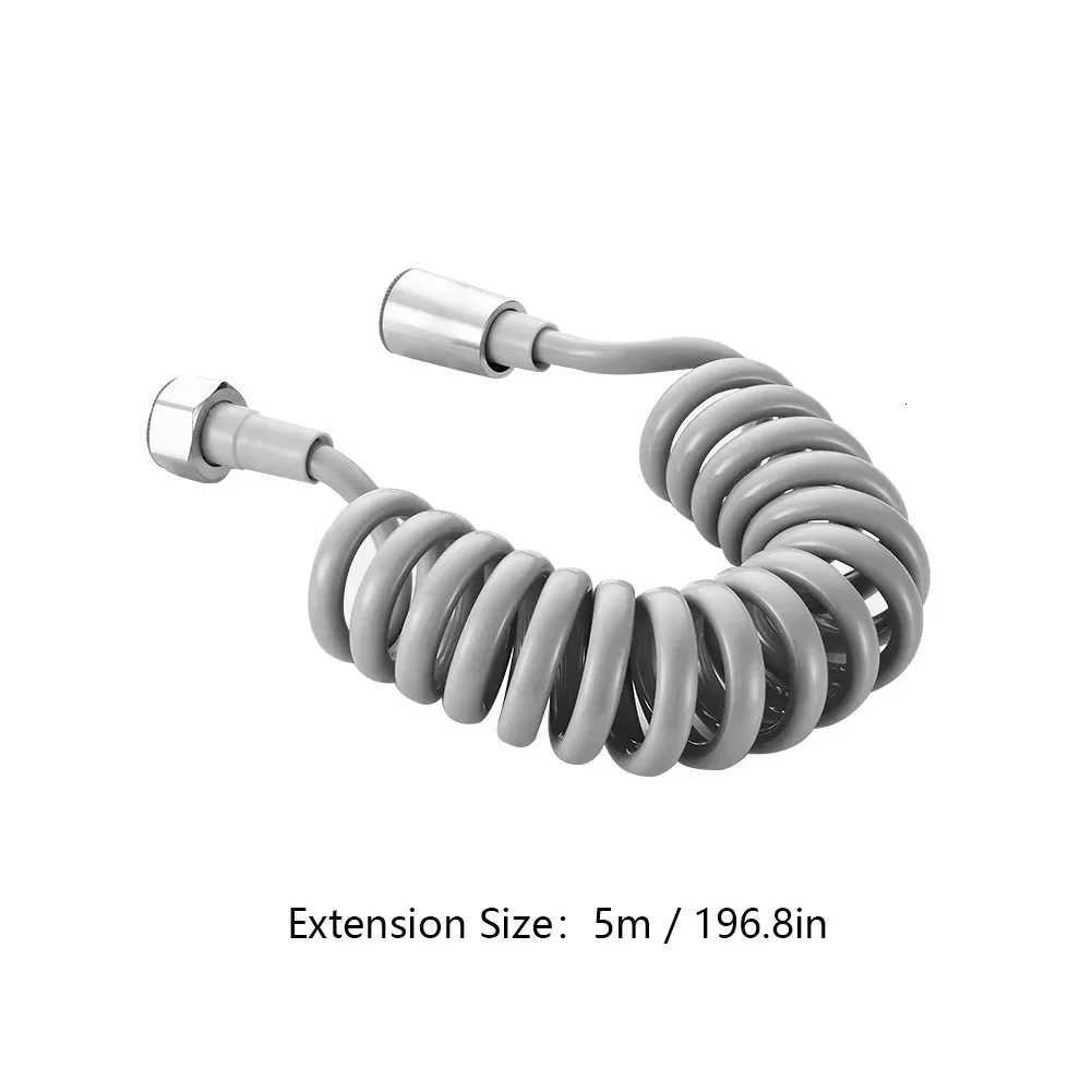 2m 5m Spring Shower Hose Meters Water Plumbing Hose Plastic Bathro Water Toilet Bidet Sprayer Telephone Line soft Hoses Y251107