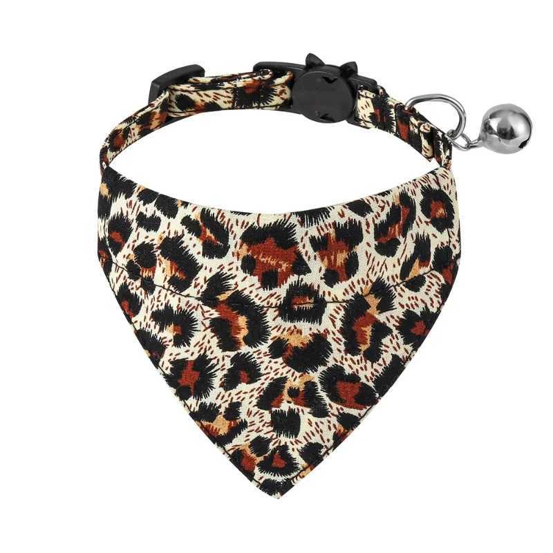 High Quality Dog collars leopard patterns scarves adjustable puppy collars dog collars dog collars pet grooming products T250407