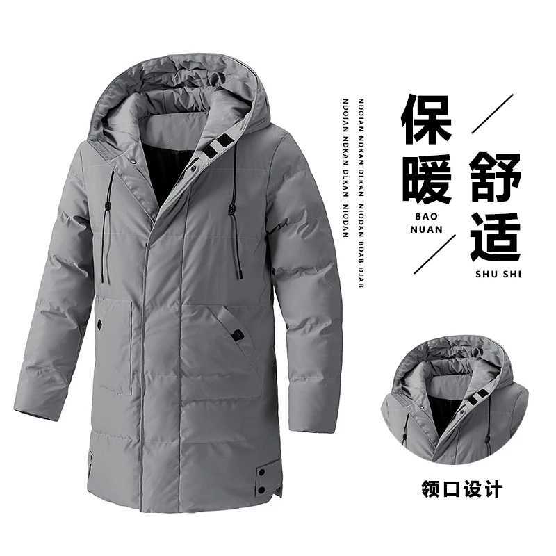 Men Long Parka Fashion Brand Casual Winter Windbreaker Jacket with Hood Coats Fashion Clothing Men All-match Thicken Warm ParkasT251107