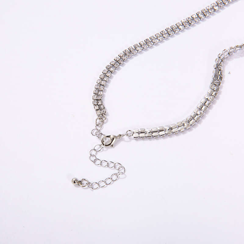 2021 Korean style simple and fashionable rhie dress accessories, crystal long necklace, Y necklace