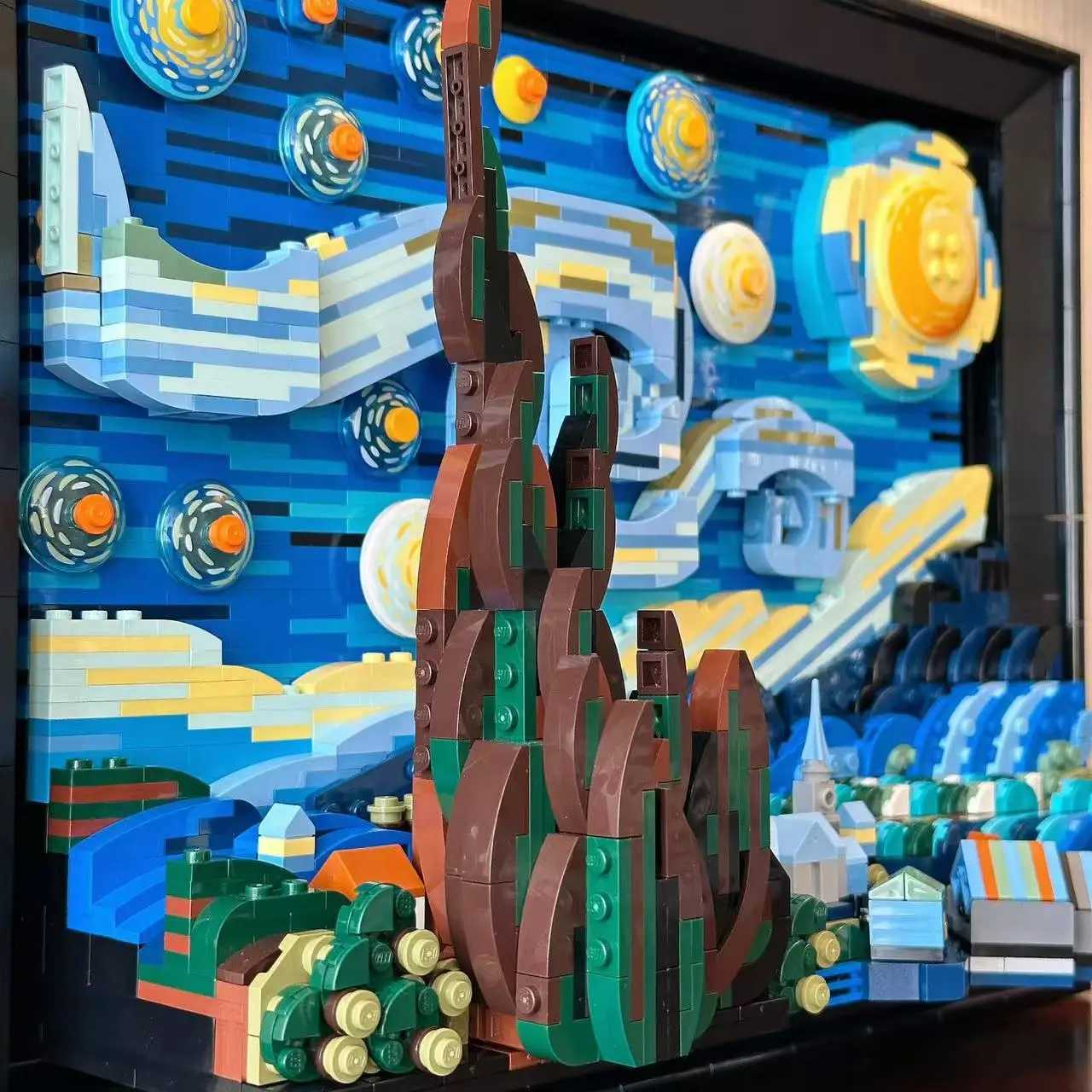 2316PCS Ideas Vincent Van Gogh The Starry Night Painting Building Blocks Art Craft Assemble Bricks Toys Gift For Adult Kids Y251107