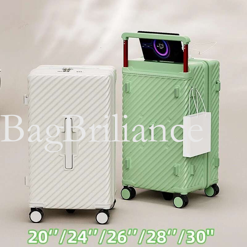 Luggage Large capacity 20/24/26/28/30 Travel roll Usb charging port designer bag Wide trolley case with rotating wheel
