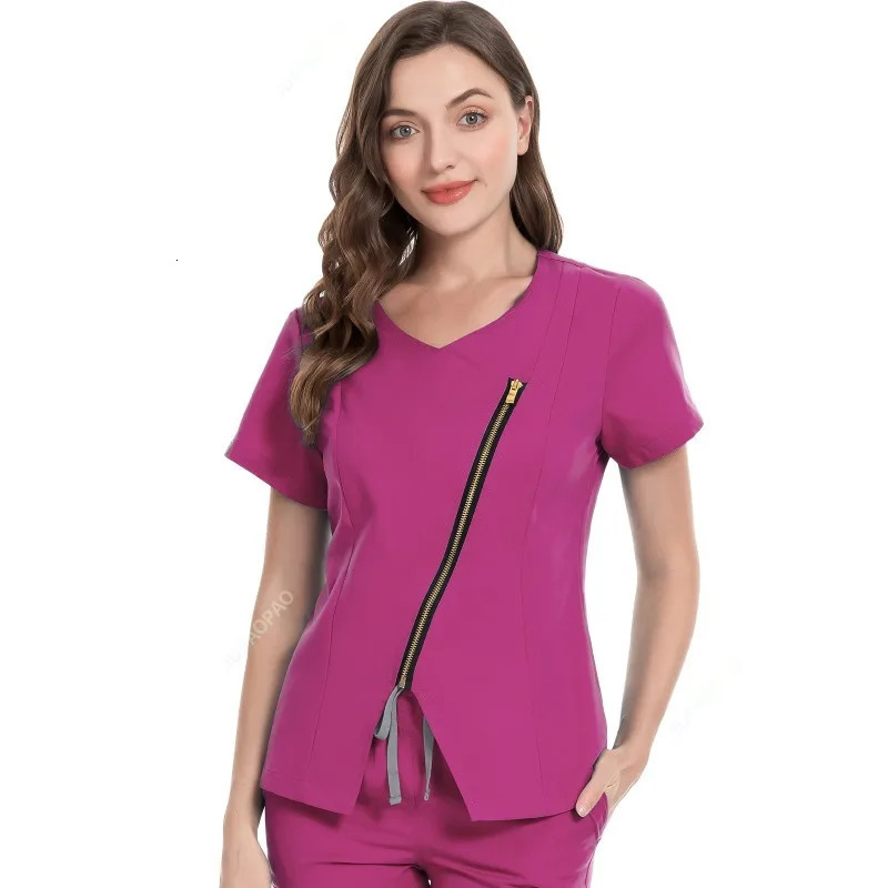 Uniforms Woman Scrub Set Nurse Beauty Salon Workwear Clinical Scrubs Top Pants Spa Doctor Nursing Clinical Suit 250402