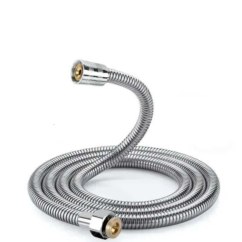 15M 2M Stainless Steel Hose Extension Tube Bathro Shower Tube Extension Tube Water Pipe Draw Tube Bathro Accessories Y251107