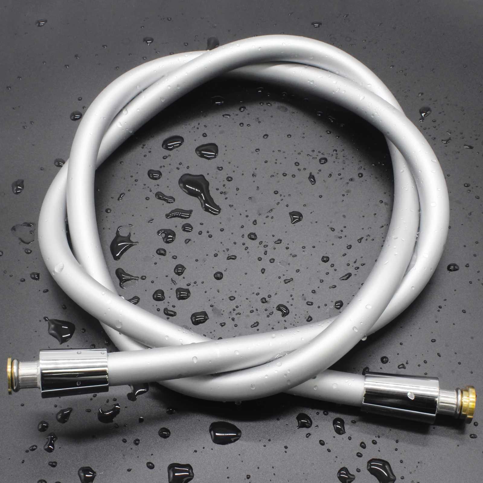 BRISKSPRING ible Silicone Shower hose 15M 175M Long Explosion Proof Shower Hose Plumbing Pipe Bathro Accessories Y251107