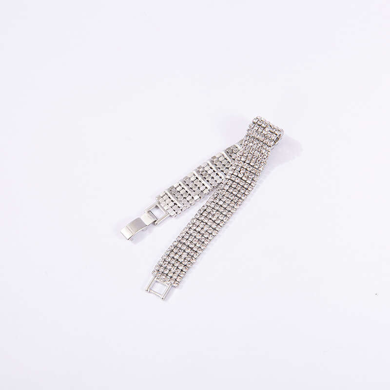 Regular with rhies, grand, fashionable, simple, versatile accessories, NEW full dia TK buckle bracelet