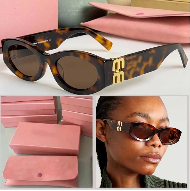 Classic muis Sunglasses Women's Designer Cat-eye mumuis Alphabet Glasses Sunshade Sunglasses Men's Cycling Sunglasses