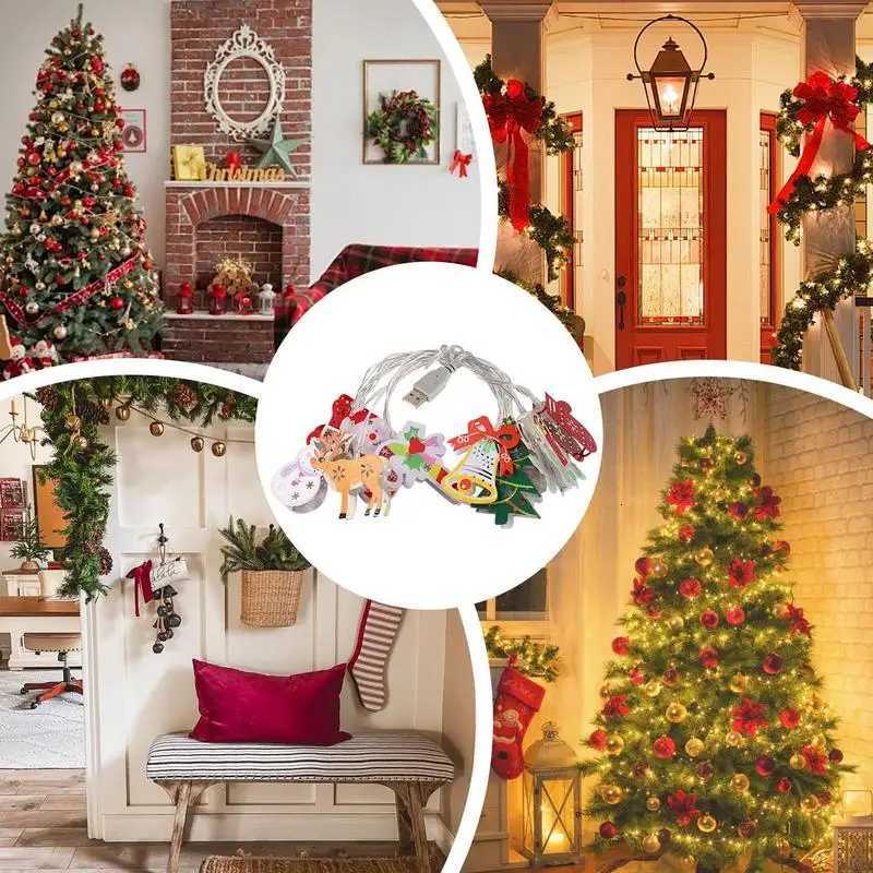 Christmas Light String Decorative LED String Lights For Indoor Christmas Tree Cute Festival Parties Lighting Winter Holiday W251107