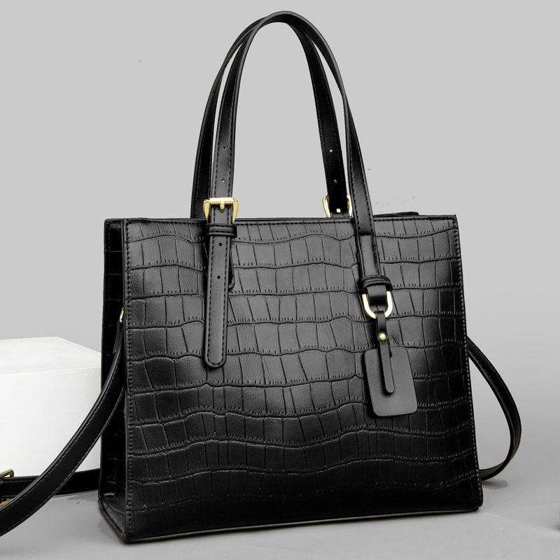Luxury Handbag Women's Fashion Large Capacity Tote Bag Middle-aged Mom Commuting Diagonal Shoulder Bag