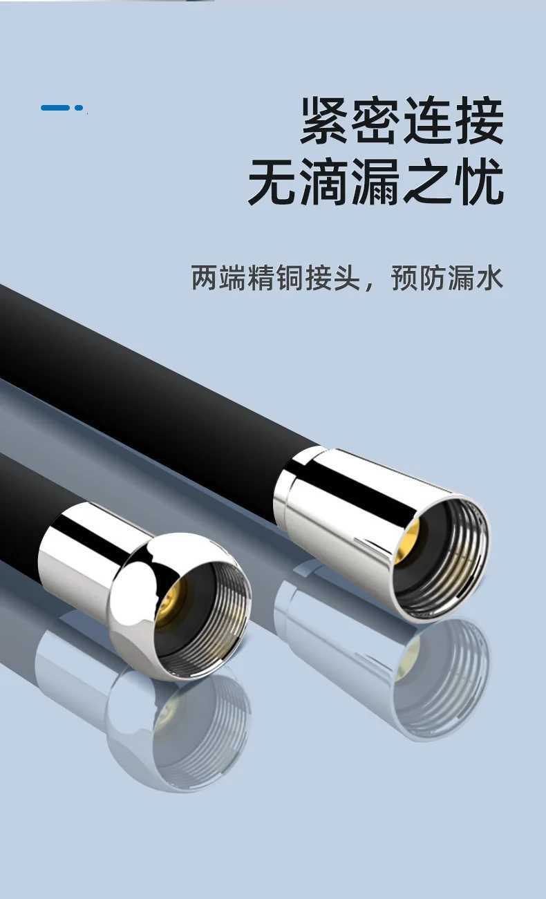 New 15/2/ Silicone Shower Hose ible Anti-Winding Explosion-proof Pipe High Pressure Shower Tube Bathro Accessories Y251107