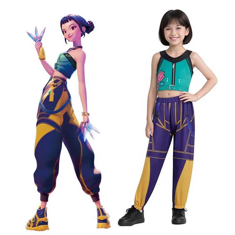 Kids K-Pop Rumi Zoey Mira Demon Hunters Cosplay Costume for Girl Halloween Carnival Comic-con Stage Role Play Clothes Outfits Z251107