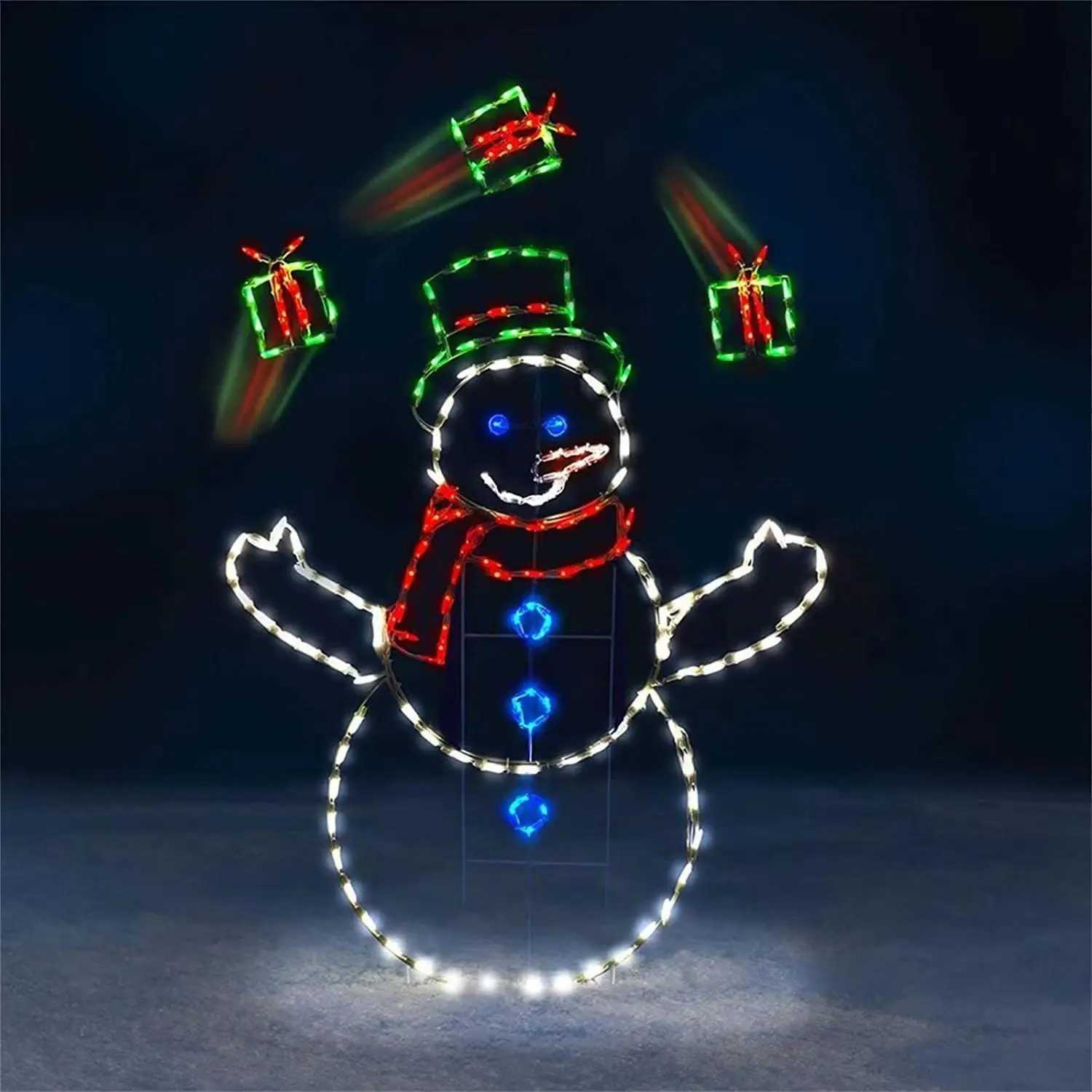 1-3PCS Glowing Festive Christmas Snowman Decoration for Window Display Scene Decor Ornament Craft Figurine for Home Decoration W251107