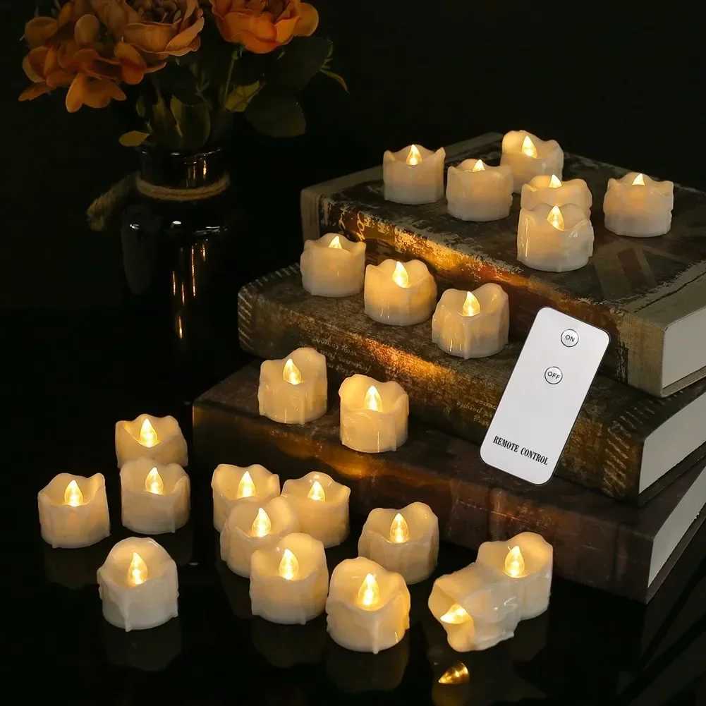 Flameless Flickering Votive Led Candles Battery Operated Electric Tealight for Christmas Wedding Birthday Halloween Decoration W251107