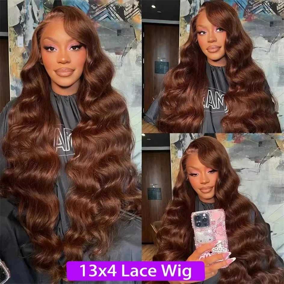 13x6 Chocolate Brown Hd Lace Front Human Hair Wigs Body Wave Human Hair Wig 30 36 Inch 13x4 Colored Human Hair Wigs For Women W251107