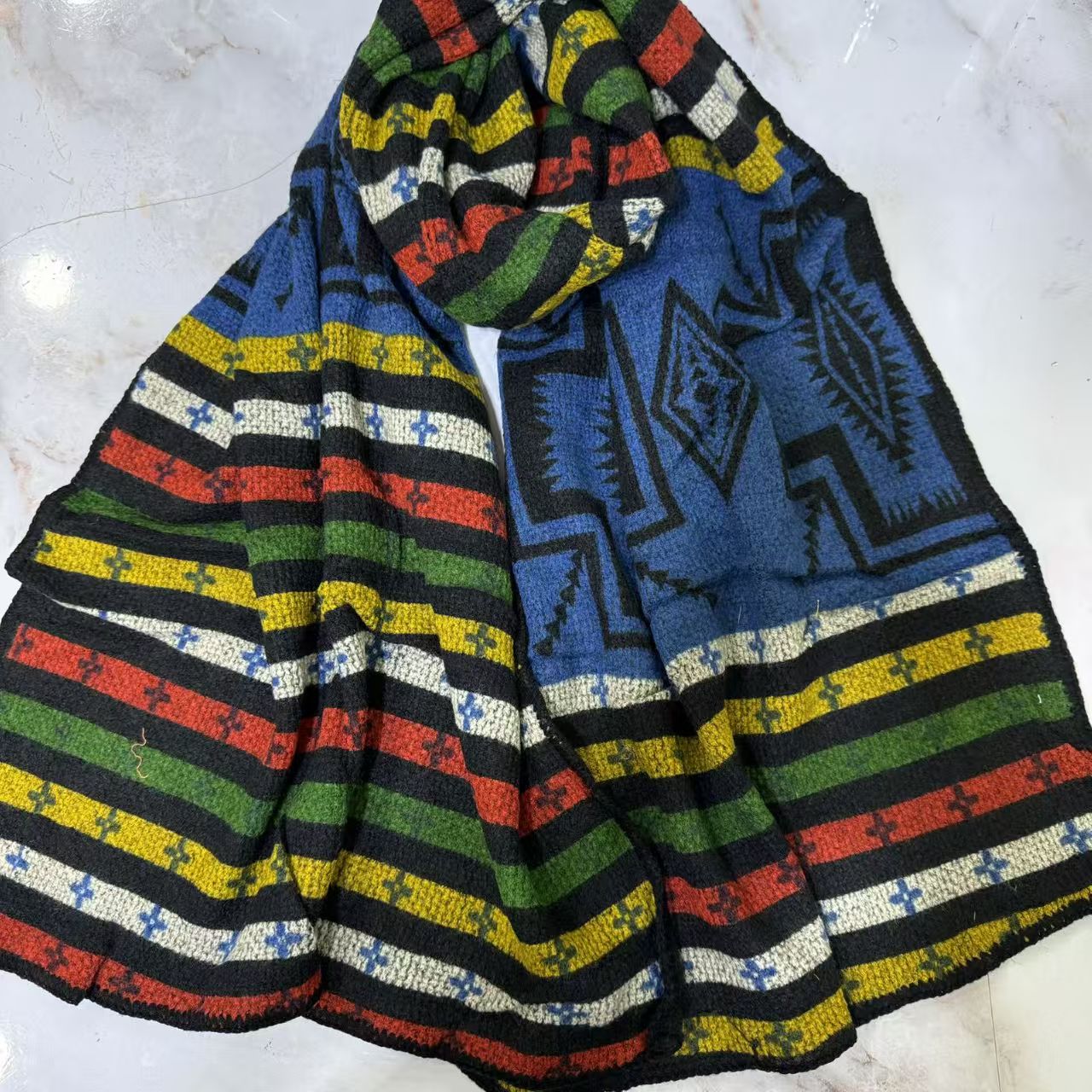 T433 autumn and winter silk scarf printing warm neck scarf cotton linen scarf fashion sunscreen shawl travel