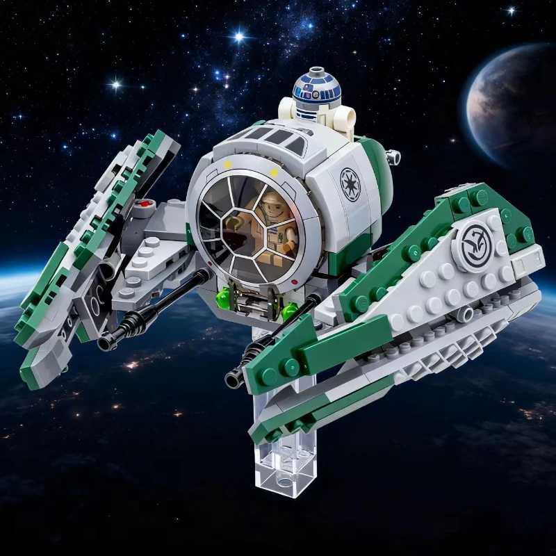 253pcs Galaxy FIT 75360 Yodas Space Jedied Starfighter Wars Building Blocks Model Bricks Toys Kid Adult Birthday Christmas Gifts Y251107