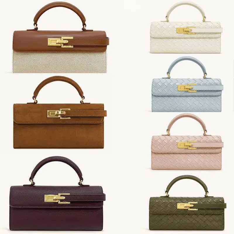 JW Pei Small Square Niche Handbag Crossbody Mini Melad Woven Bag Top-handle Shoulder Bags Female Clutch Sac De Luxe FemmeW251107