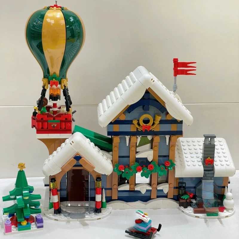 2025 New Santa Claus Post Off Building Blocks Set Winter Architecture Model Blocks Toy Christmas Gift for Adts and Children C251111