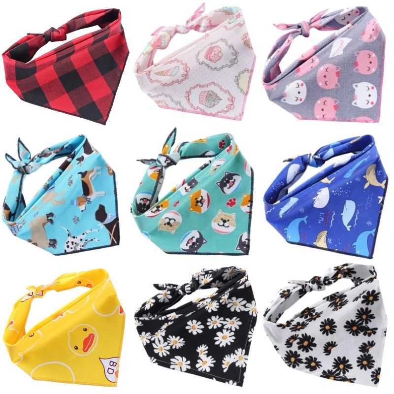 High Quality Fashionable dog triangle shoulder strap animal pattern pet triangle scarf with adjustable soft bib suitable for small medium and large do
