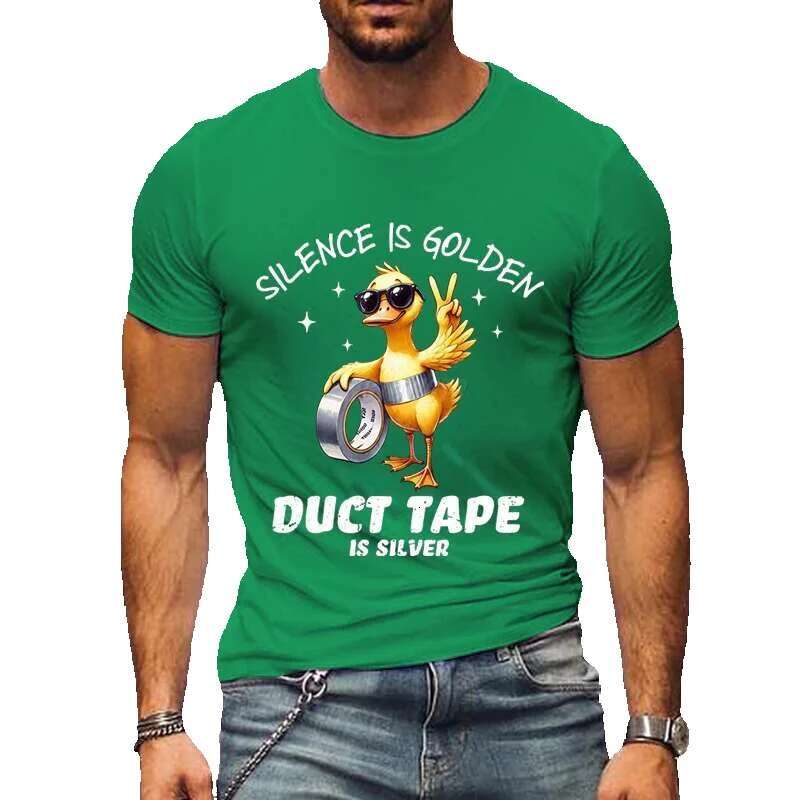 Men's short sleeved T-shirt, fun chicken pattern top, summer casual, fashionable, outdoor sweater, street hip-hop, plus size, men's clothing