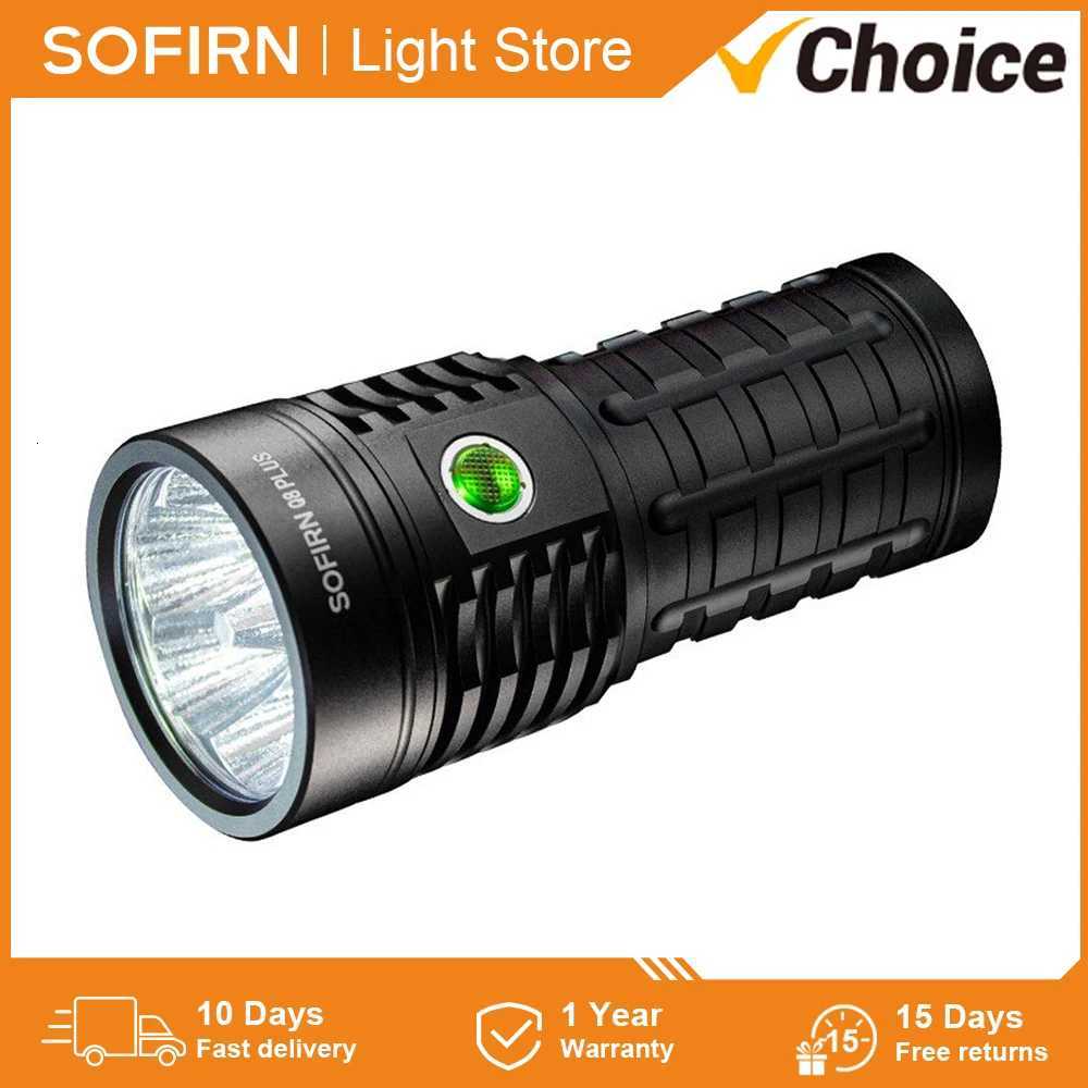 Sofirn Q8 Plus Super Powerful LED Flashlight 16000lm USB C Rechargeable 21700 Anduril 20 Torch XHP50B Reverse ChargingW251106