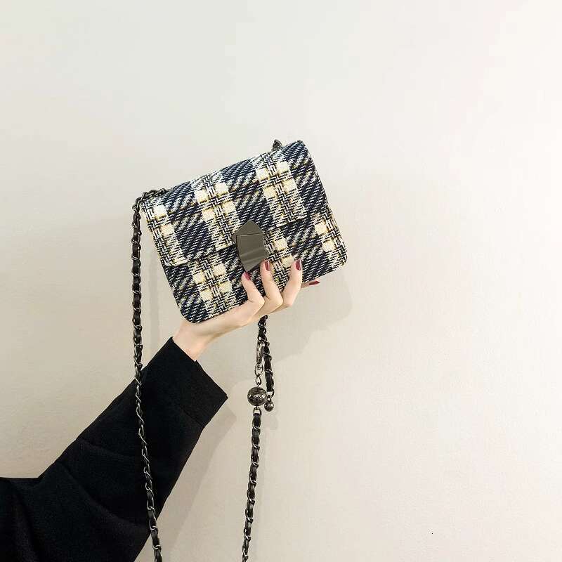 French Niche Fashion Single Shoulder Plaid Mini Women's Bag