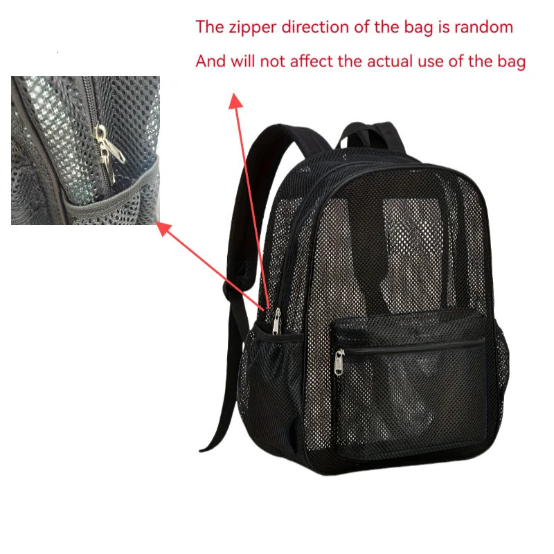 Womens mesh breathable backpack portable hollow leisure outdoor travel storage bag 250402