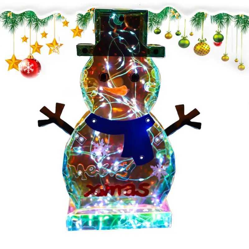 Prismatic Snowman 1181in Outdoor Christmas Snowman with LED Lights USB Rechargeable Winter Night Lights for Indoor Outdoor W251107