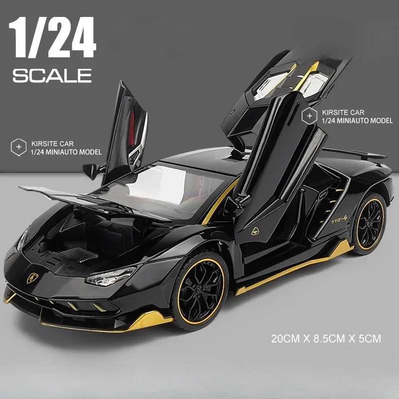 Simulate 1/24 scale Lamborghini LP770 super car model sound light childrens boy die-casting toy car gift collective soundXJ250407