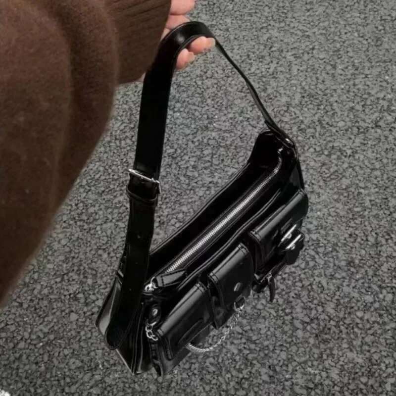 Punk Bolso Richme Mujer Fashion 2025 Trend New Design Chains Crossbody Shoulder Haruku Y2k PU Individuality Ladies Bags
