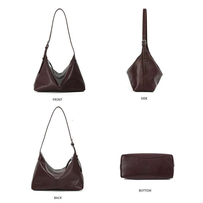 Women Hobo Female Genuine Underarm Shoulder Bag Large Capacity Split Leather Dumpg Messenger Lady Handbag