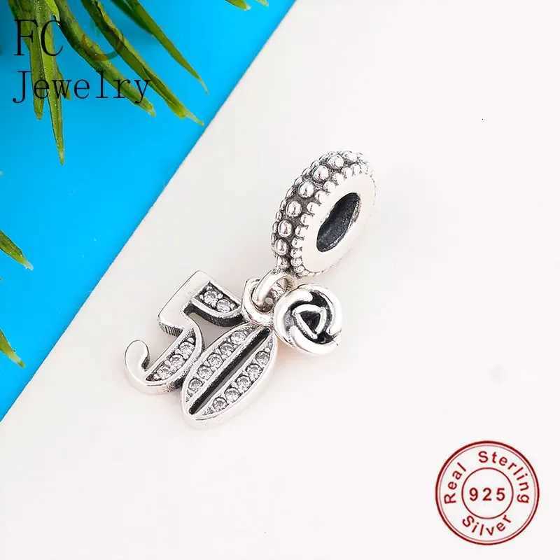 FC Jewelry Fit Original Pan Charms Bracelet 925 Silver 13th 18th 21th 50th 60th 70th Bead Making Women Birthday Berloque 2020XJ251107
