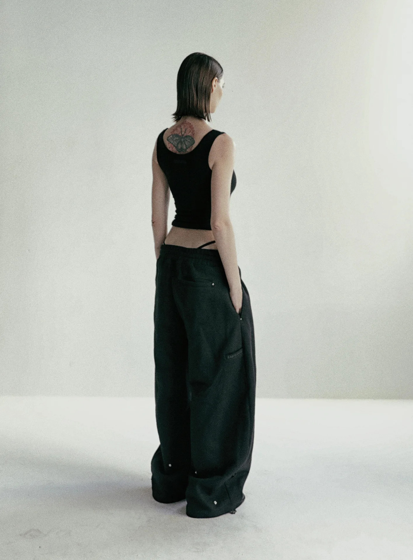 Badblood Soft Square Collar Tank Top Womens Sexy ed Charcoal Grey Sleeveless Short Bottom Shirt Summer 250407